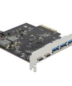 Delock PCI Express x4 Karte zu 2 x USB Type-C + 3 x USB Typ-A