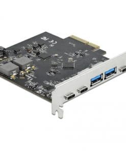 Delock PCI Express x4 Karte zu 3 x USB Type-C + 2 x USB Typ-A