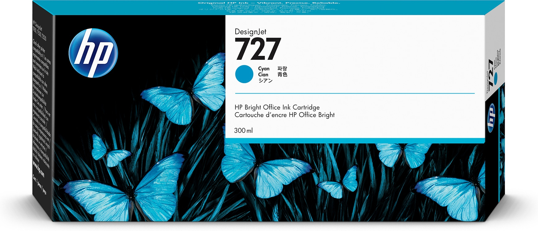 HP 727 Cyan DesignJet Tintenpatrone, 300 ml HP 727 Cyan DesignJet Tintenpatrone, 300 ml