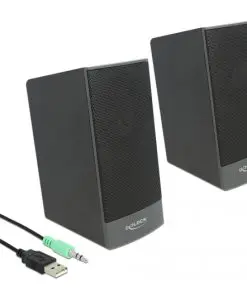 Delock USB Stereo 2.0 Lautsprecher mit 3,5 mm Klinke und USB Stromversorgung