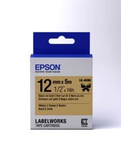 Alternative view of Epson Gift Tape - Satinband Gold / Schrift Schwarz 12mm