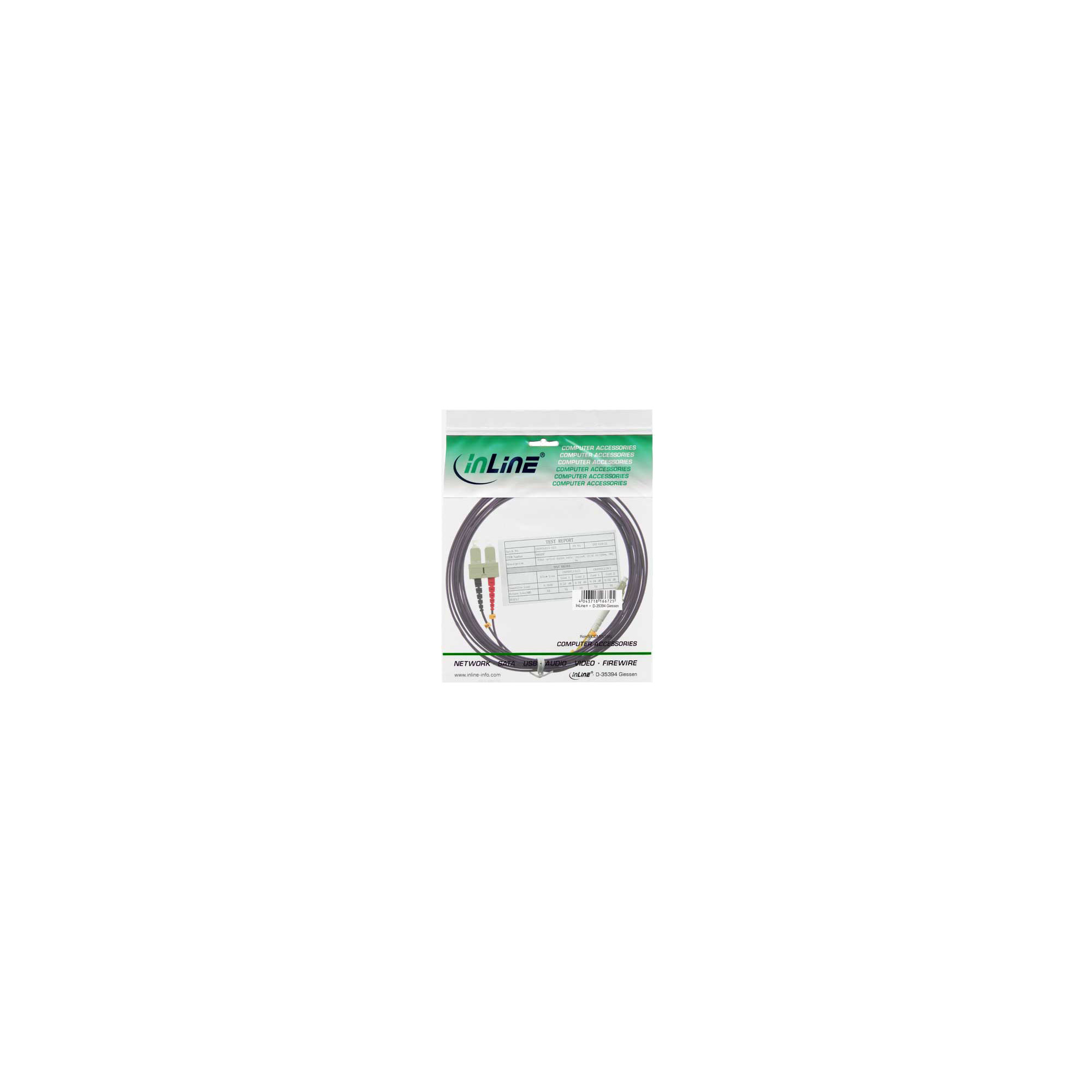 InLine® LWL Duplex Kabel, LC/SC, 50/125µm, OM4, 10m, violett InLine® LWL Duplex Kabel, LC/SC, 50/125µm, OM4, 10m, violett – Bild 2