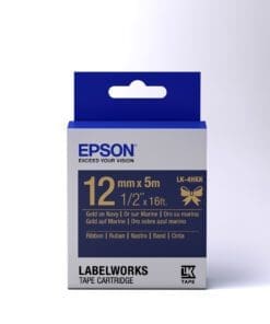 Alternative view of Epson - Satinband Navy / Schrift Gold 12mm C53S654002