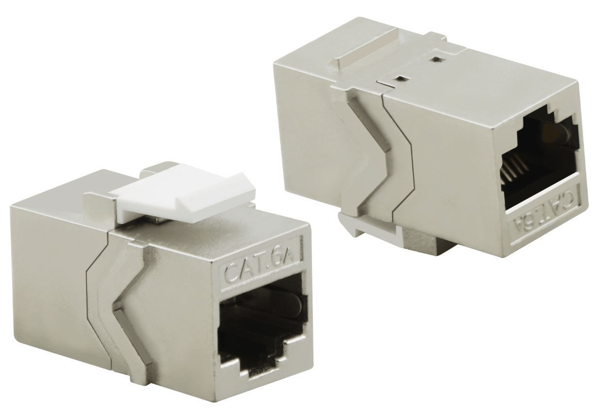 helos Cat.6a Keystone Modul RJ45 Kupplung 14,70 mm breit helos Cat.6a Keystone Modul RJ45 Kupplung 14,70 mm breit