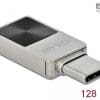 Delock Mini USB 3.2 Gen 1 USB-C Speicherstick 128 GB - Metallgehäuse und USB Stromversorgung