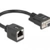 Delock Seriell RS-232/422/485 Adapter DB9 Buchse zu RJ45 Buchse