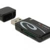 Delock Mini USB 2.0 Card Reader mit SD und Micro SD Slot