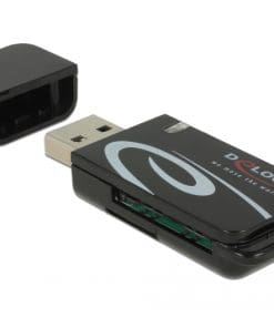 Delock Mini USB 2.0 Card Reader mit SD und Micro SD Slot