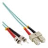 InLine® LWL Duplex Kabel, SC/ST, 50/125µm, OM3, 2m, türkis InLine® LWL Duplex Kabel, SC/ST, 50/125µm, OM3, 0,5m