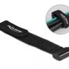 Delock Klett-Kabelbinder mit Schlaufe L 190 x B 25 mm schwarz 5 Stück