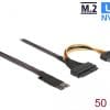 Delock M.2 Key M zu U.2 SFF-8639 NVMe Adapter mit 50 cm Kabel weiß outdoor
