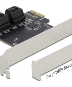 Delock 4 Port SATA PCI Express x1 Karte - Low Profile Formfaktor
