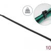 Delock Kabelbinder mit hoher Zugfestigkeit L 200 x B 4,8 mm schwarz 100 Stück