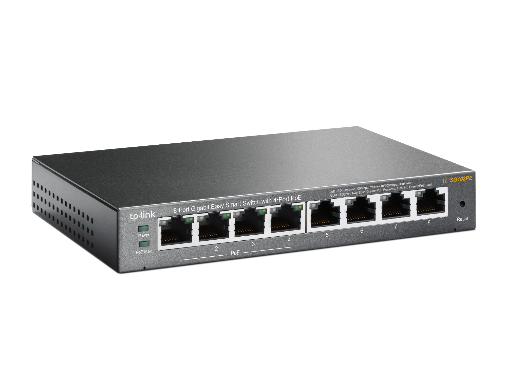 TP-Link TL-SG108PE 8-Port Gigabit Desktop POE Smart Switch TP-Link TL-SG108PE 8-Port Gigabit Desktop POE Smart Switch – Bild 2