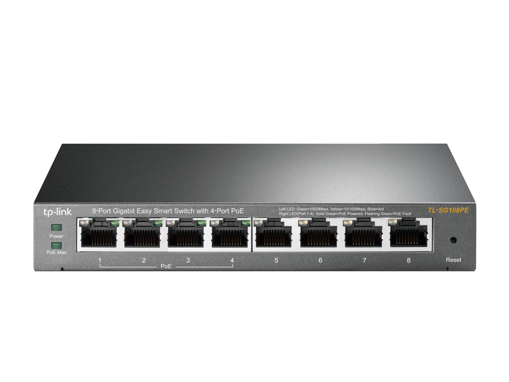 TP-Link TL-SG108PE 8-Port Gigabit Desktop POE Smart Switch TP-Link TL-SG108PE 8-Port Gigabit Desktop POE Smart Switch