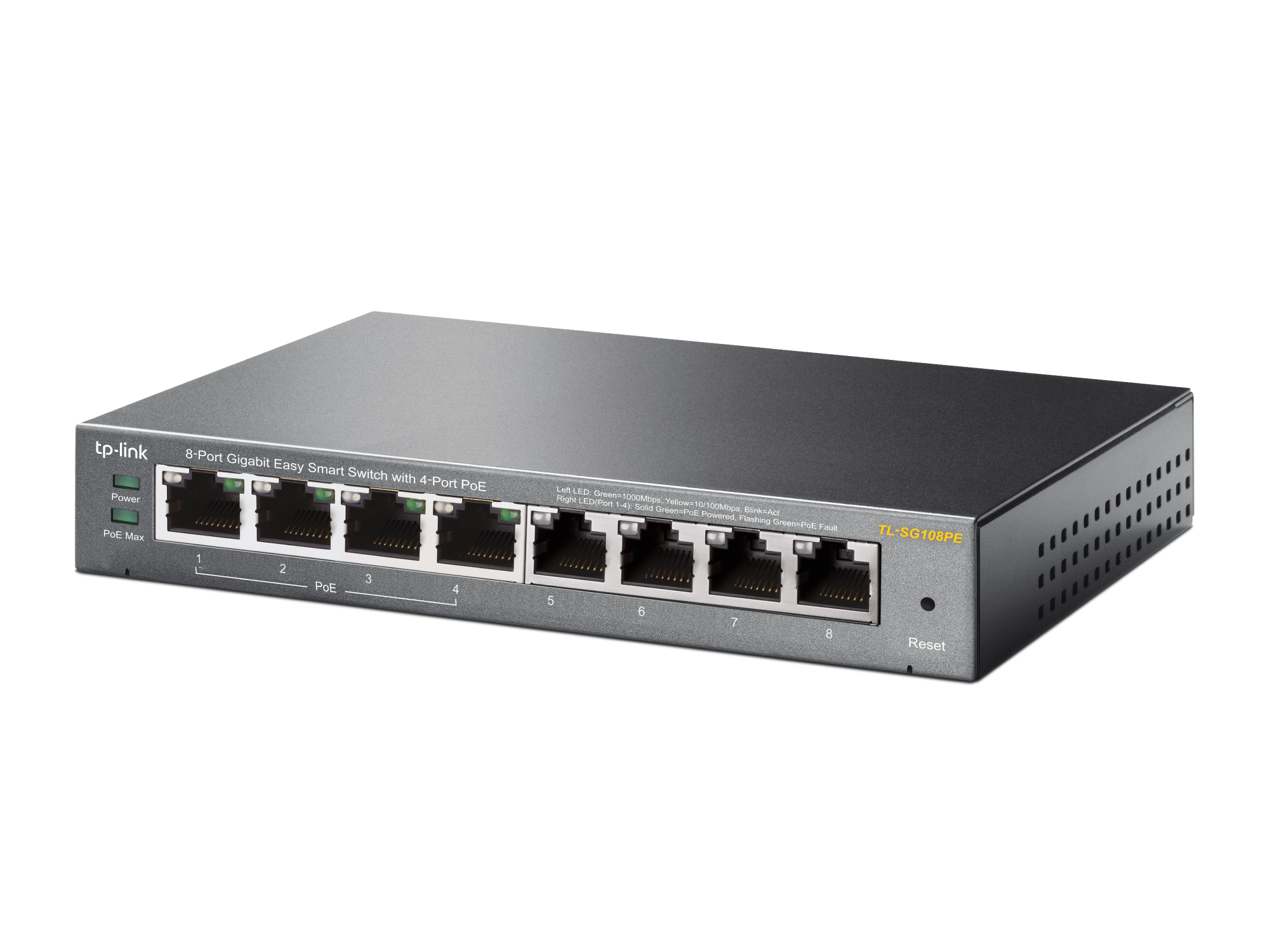 TP-Link TL-SG108PE 8-Port Gigabit Desktop POE Smart Switch TP-Link TL-SG108PE 8-Port Gigabit Desktop POE Smart Switch – Bild 3