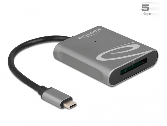 Delock USB Type-C Card Reader für XQD 2.0 Speicherkarten Delock USB Type-C Card Reader für XQD 2.0 Speicherkarten