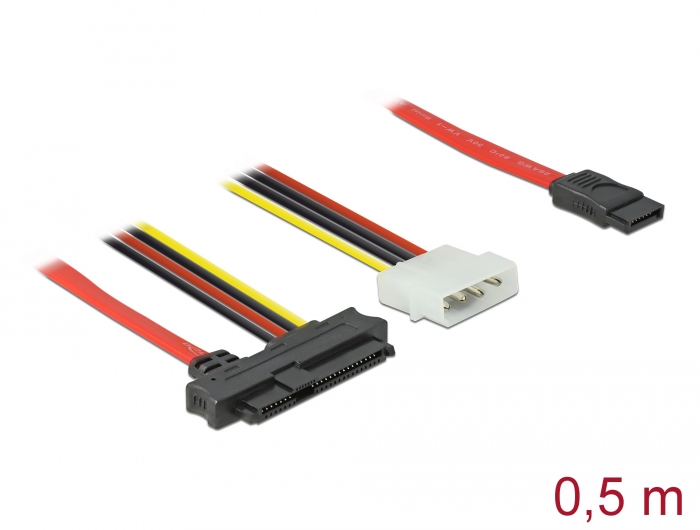 Delock Kabel SAS SFF-8482 + Power > 1 x SATA 7 Pin 0,5 m Delock Kabel SAS SFF-8482 + Power > 1 x SATA 7 Pin 0,5 m