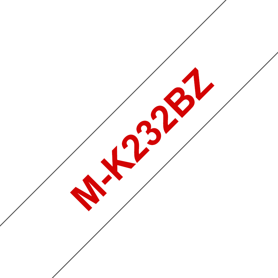 Brother Schriftband M-K232 (nicht lam.) Rot auf Weiß 12mm x 8m Brother Schriftband M-K232 (nicht lam.) Rot auf Weiß 12mm x 8m