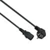 helos Netzanschlusskabel, Schutzkontaktstecker 90° auf C13, schwarz, 0,5m Y-Kaltgeräteverlängerung , Schutzkontaktstecker 90° auf IEC60320 - 2 x C13 Kaltgerätebuchse , Querschnitt: 3 x 0,75mm² , bis 10 A / 250 V , Material: H05VV-F , VDE-Zertifiziert , umweltfreundliche Umverpackung , Temperaturbereich: -15°C bis +70°C , Länge: 2,0m ( Schutzkontakt - 1,2m + 2x C13 - 0,8m) , Farbe: schwarz