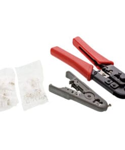 InLine® Crimpzangen-Set für RJ45 Stecker, inkl. Zange, Abisolierer und Westernstecker