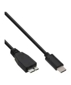 InLine® USB 3.1 Kabel, Typ C Stecker an Micro-B Stecker, schwarz, 0,5m, schwarz