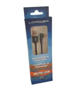 LC-Power LC-C-USB-MICRO-1M-2 USB A zu Micro-USB Kabel, schwarz, gewinkelt, 1m – Bild 3