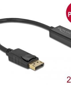 Delock Adapter DisplayPort 1.2 Stecker zu HDMI Buchse 4K Passiv schwarz