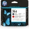 HP 744 DesignJet Druckkopf Mattschwarz/Chromatisches Rot