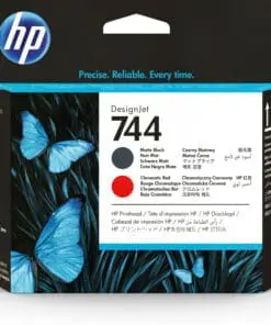 HP 744 DesignJet Druckkopf Mattschwarz/Chromatisches Rot