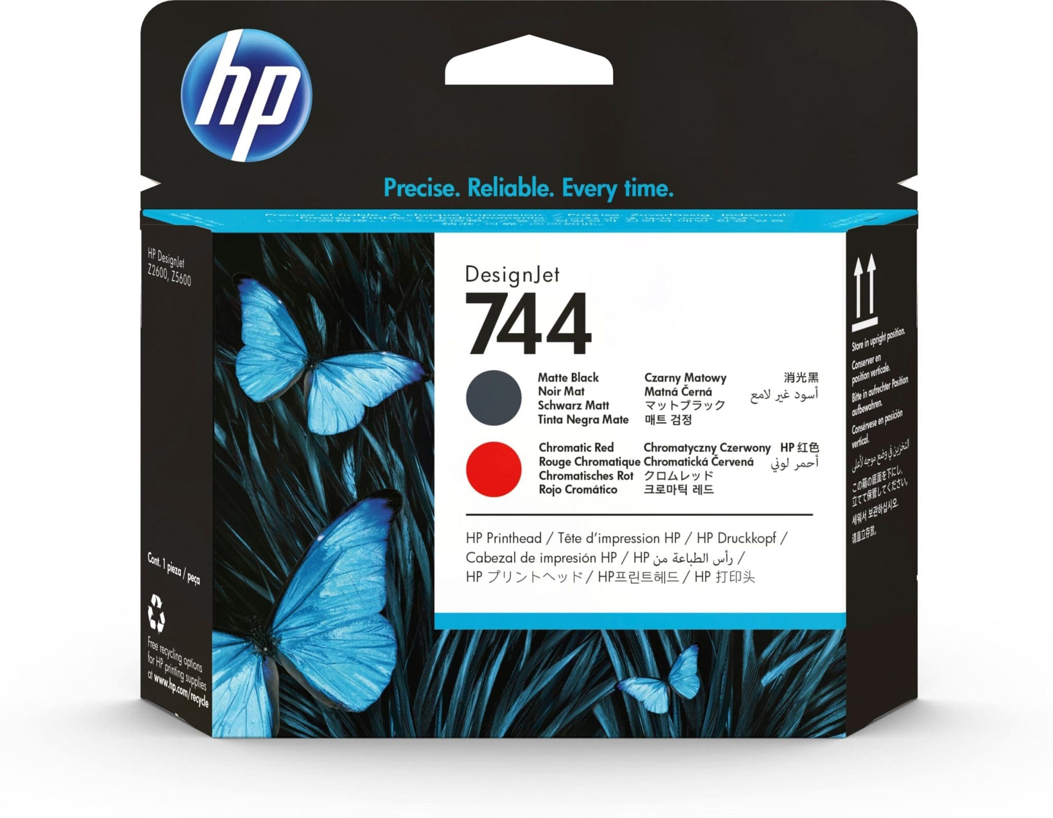 HP 744 DesignJet Druckkopf Mattschwarz/Chromatisches Rot HP 744 DesignJet Druckkopf Mattschwarz/Chromatisches Rot