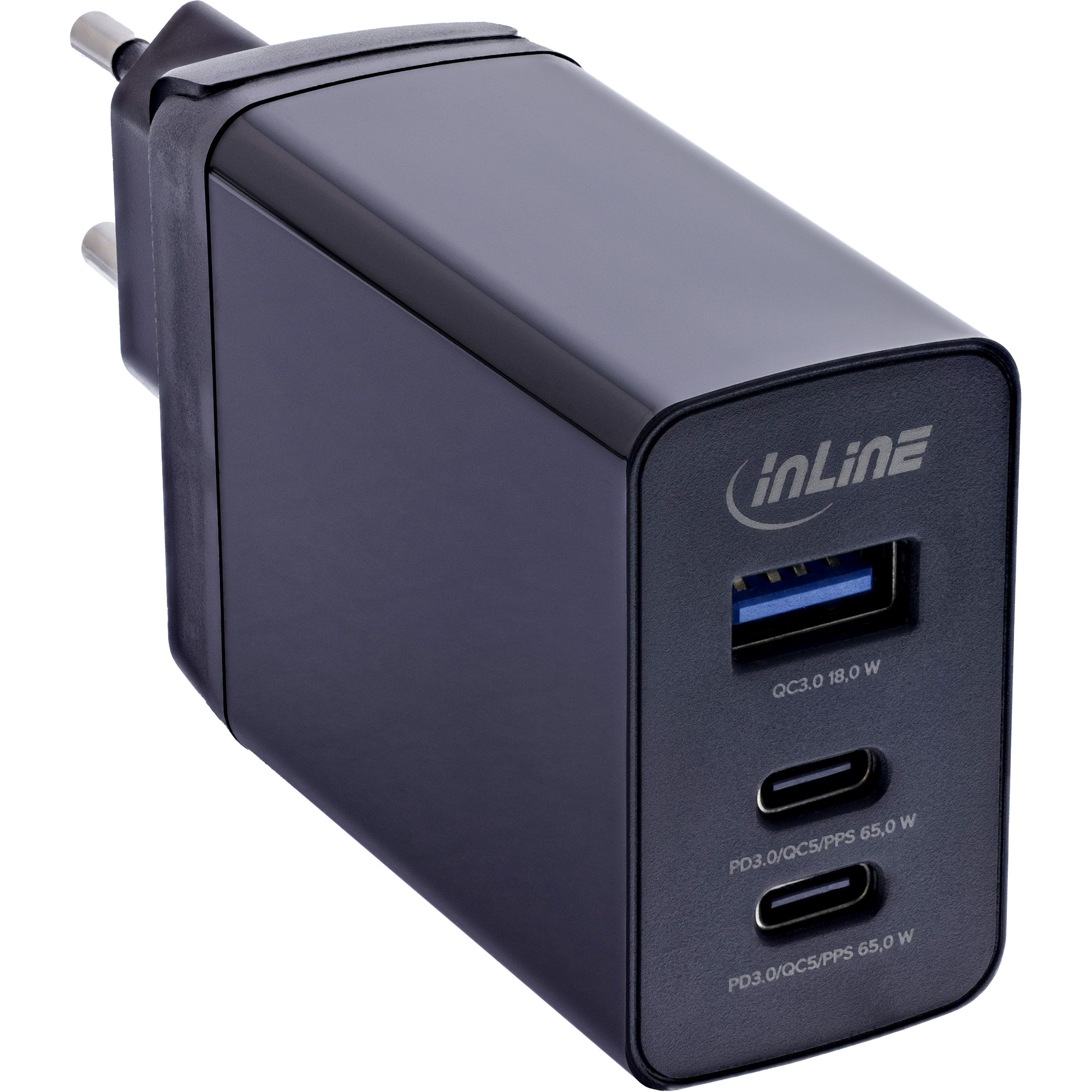 InLine® 3-Port TravelCharge, 65W USB-Netzteil, 2x USB-C, 1x USB-A, EU/UK/US InLine® 3-Port TravelCharge, 65W USB-Netzteil, 2x USB-C, 1x USB-A, EU/UK/US