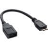 InLine® Micro-USB 3.0 OTG Adapterkabel, Micro-B Stecker an USB A Buchse, 0,15m, schwarz InLine® externes Mini SAS HD Kabel, SFF-8644 zu SFF-8088, 6Gb/s, 2m