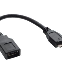 InLine® Micro-USB 3.0 OTG Adapterkabel, Micro-B Stecker an USB A Buchse, 0,15m, schwarz