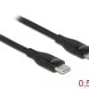 Delock Daten- und Ladekabel USB Type-C zu Lightning schwarz 0,5 m MFi für iPhone, iPad und iPod