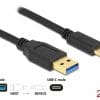 Delock SuperSpeed USB (USB 3.2 Gen 1) Kabel Typ-A zu USB Type-C 2 m