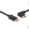 Delock DisplayPort Kabel Stecker gerade zu Stecker 90° links gewinkelt3 m 8K 60 Hz