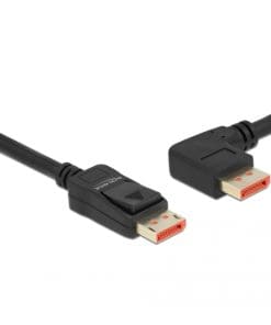 Delock DisplayPort Kabel Stecker gerade zu Stecker 90° links gewinkelt3 m