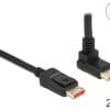Delock DisplayPort Kabel Stecker gerade zu Stecker 90° oben gewinkelt 2 m 8K 60 Hz