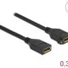 Delock DisplayPort 1.2 Kabel Buchse zu Buchse zum Einbau 4K 60 Hz 30 cm