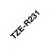Brother Textilband TZe-R231 weiß / schwarz 12mm x 4m