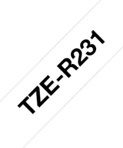 Brother Textilband TZe-R231 weiß / schwarz 12mm x 4m