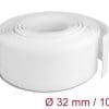 Delock Geflechtschlauch mit Klettverschluss 10 m x 32 mm weiß