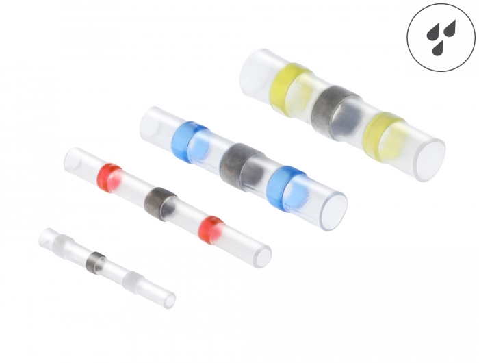 Delock Lötdrahtverbinder wasserdicht Set 50 Stück 26 - 10 AWG farbig Delock Lötdrahtverbinder wasserdicht Set 50 Stück 26 - 10 AWG farbig