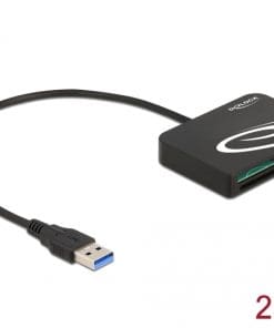 Delock Card Reader für XQD / SD / Micro SD Speicherkarten + USB Typ-A Port