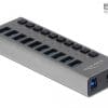 Delock Externer SuperSpeed USB Hub mit 10 Ports + Schalter