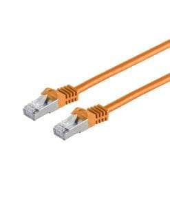 S-conn Patchkabel Cat.6a S/FTP mit Cat.7 Rohkabel orange 1,0m