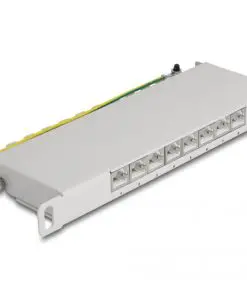 Delock 10" Patchpanel 8 Port Cat.6A 0,5 HE grau