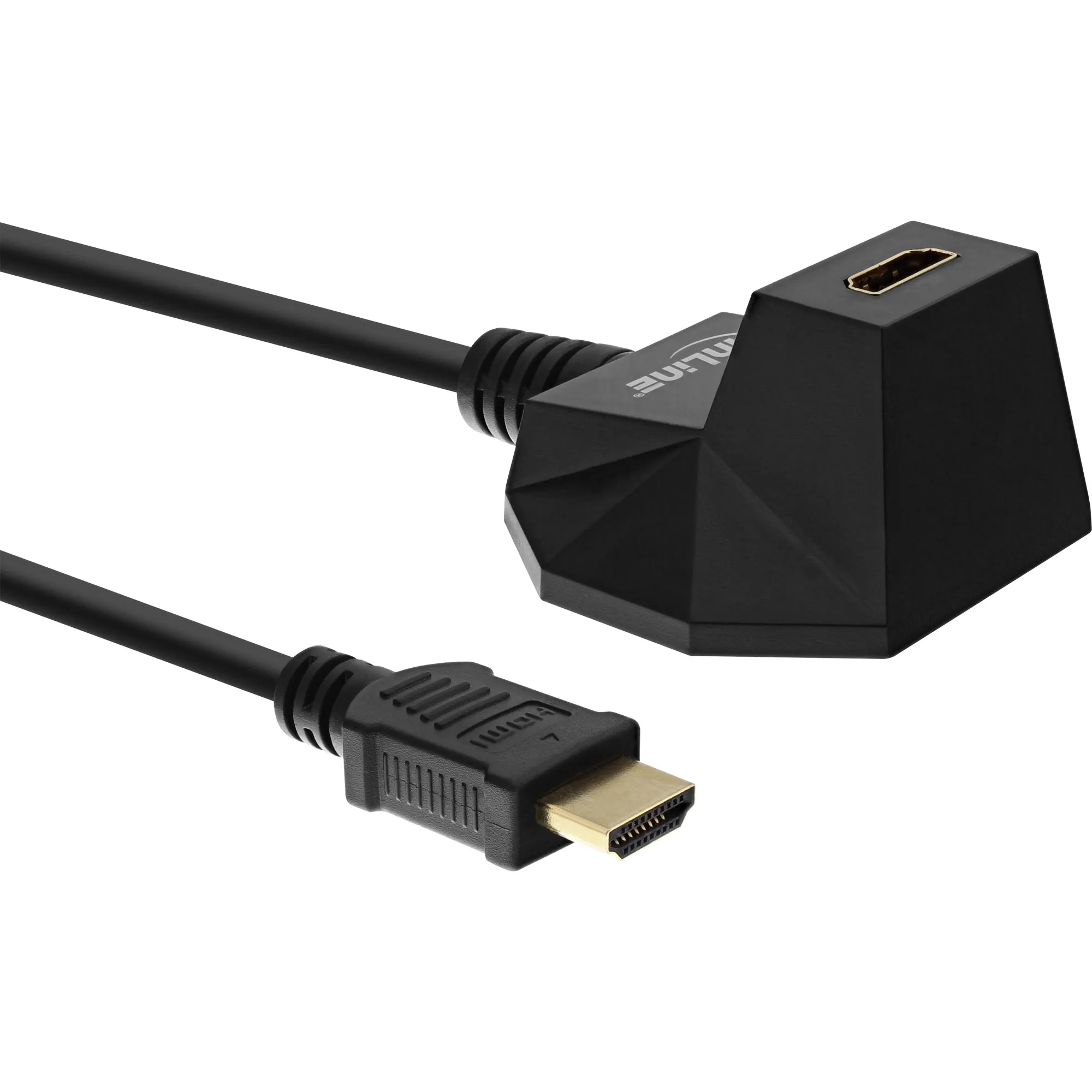 ® HDMI Verlängerung mit Standfuß, HDMI-High Speed mit Ethernet, 4K2K, Stecker / Buchse/ gold, 3m ® HDMI Verlängerung mit Standfuß, HDMI-High Speed mit Ethernet, 4K2K, Stecker / Buchse/ gold, 3m