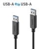 PureLink USB-A auf USB-A Kabel - 3.1 Gen 1, 3A, 5G - iSerie - schwarz - 1,50m USB-A auf USB-A Kabel - 3.1 Gen 1, 3A, 5G - iSerie - schwarz - 1,00m